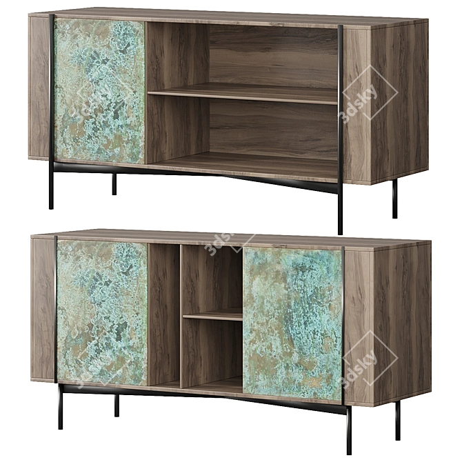 Title: Morland Mango Wood Furniture Set 3D model image 1