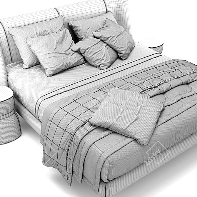 IKEA TUFJORD Bed 2230x1840mm 3D model image 4