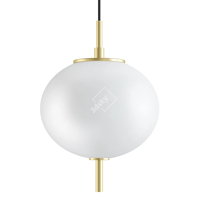 Modern Dimmable LED Pendant 3D model image 1