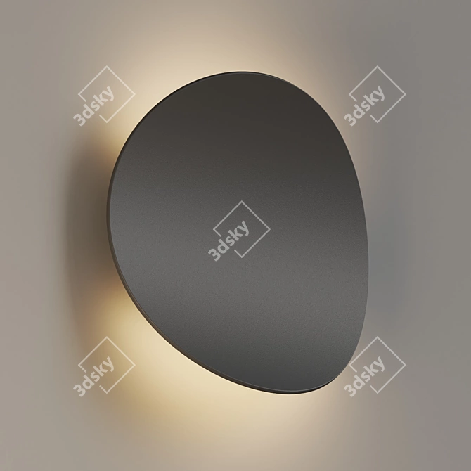 Modern LED Wall Sconce: Malibu Discs 3D model image 2