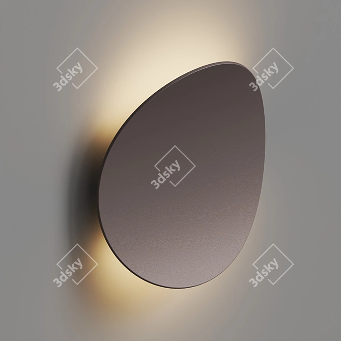 Modern LED Wall Sconce: Malibu Discs 3D model image 3