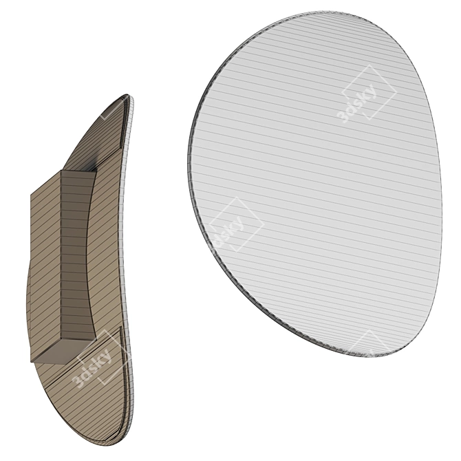 Modern LED Wall Sconce: Malibu Discs 3D model image 5