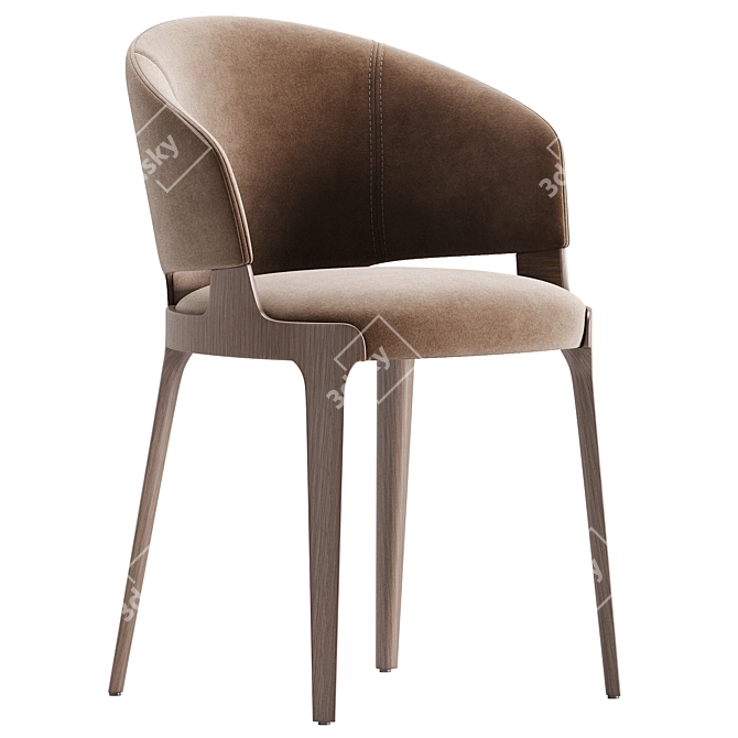 Modern VELIS Armchair by Potocco 3D model image 4