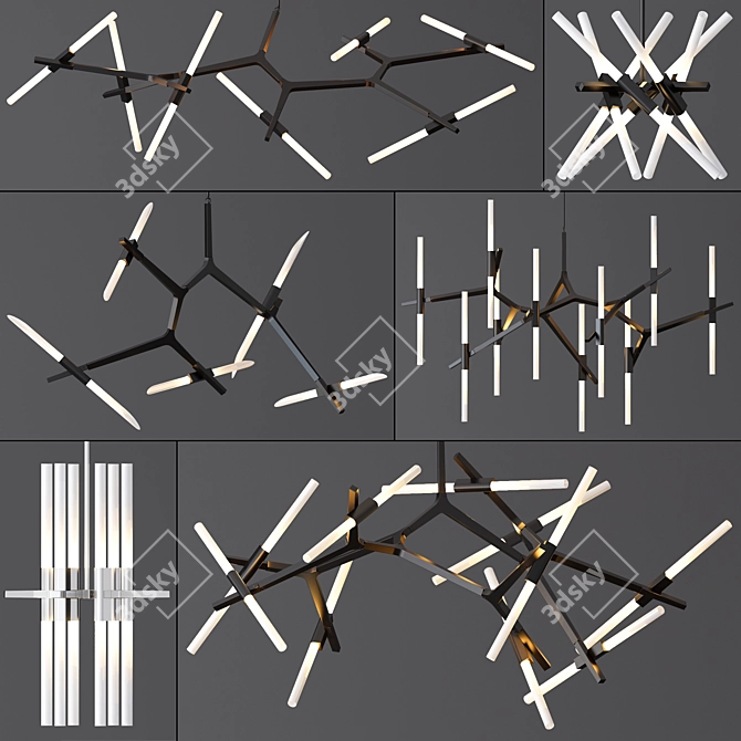 Agnes 6-in-1 Modular Lighting 3D model image 1