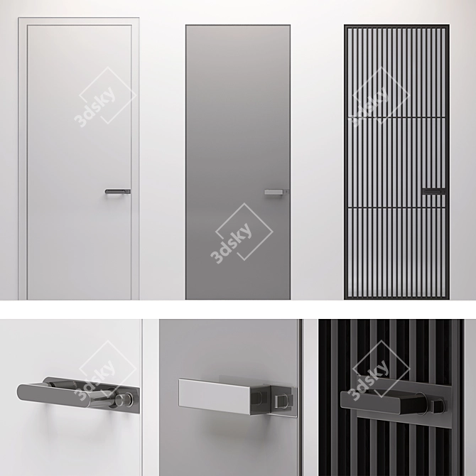 Modern Italian Designed Interior Doors 3D model image 1