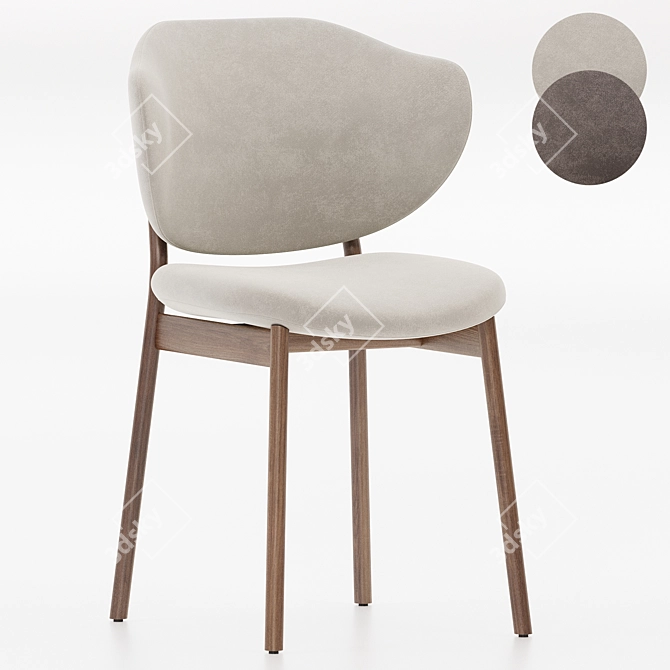 Sleek Calligaris HOLLY Chair 3D model image 1