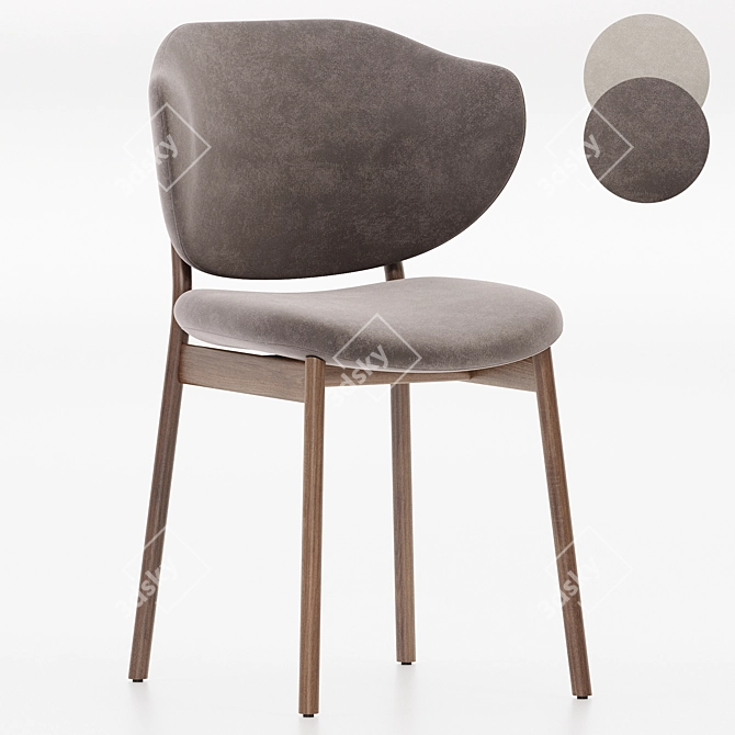 Sleek Calligaris HOLLY Chair 3D model image 2