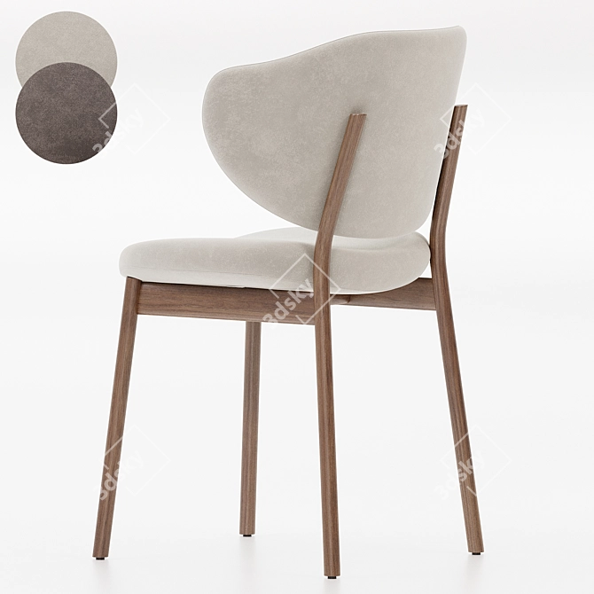 Sleek Calligaris HOLLY Chair 3D model image 4