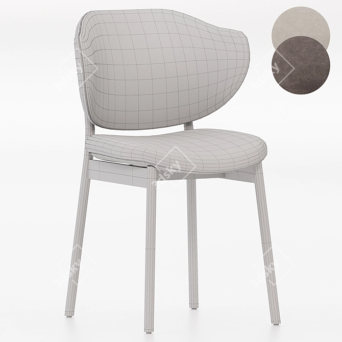 Sleek Calligaris HOLLY Chair 3D model image 5