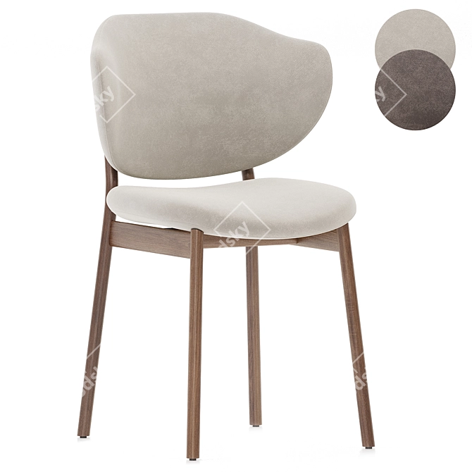 Sleek Calligaris HOLLY Chair 3D model image 6