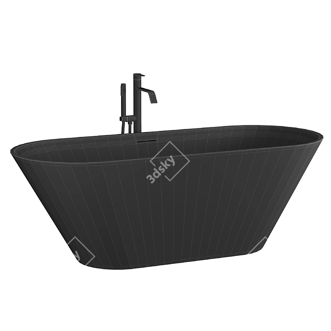 Luxury Riho Barcelona Bathtub 3D model image 2