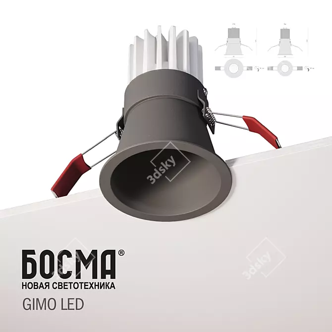 GIMO LED - Miniature LED Spotlights 3D model image 1