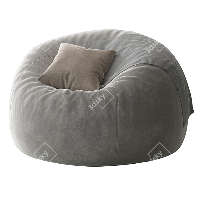 Mid-Century Bean Bag Sofa 3D model image 3