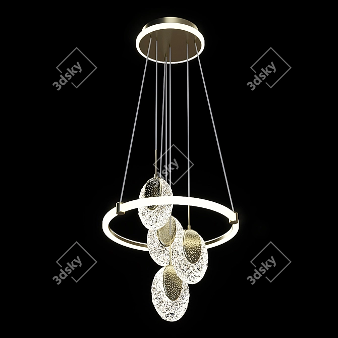 Ceres Ring LED Chandelier 3D model image 1