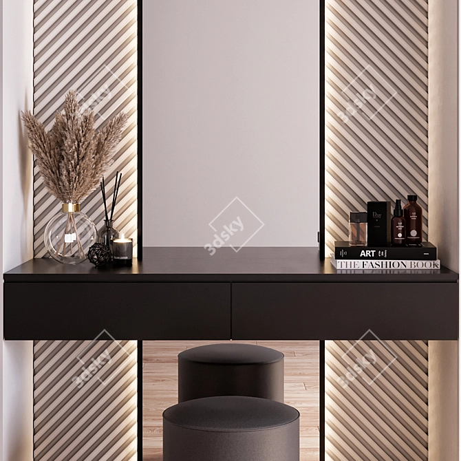 Luxury Modern Hallway Console 3D model image 5