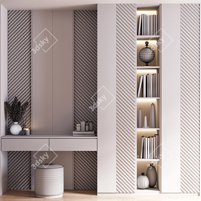 Luxury Modern Hallway Console 3D model image 6