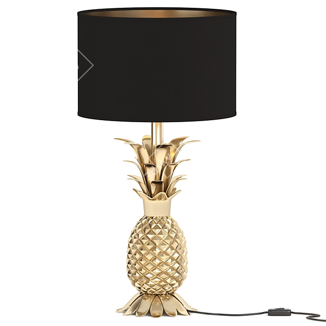  3D Pineapple Bedside Lamp Render 3D model image 1