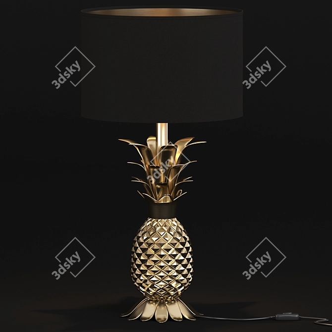  3D Pineapple Bedside Lamp Render 3D model image 2