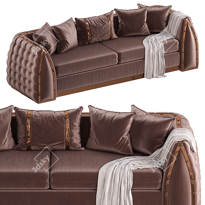 2015 Marinez Metal Sofa Set 3D model image 2