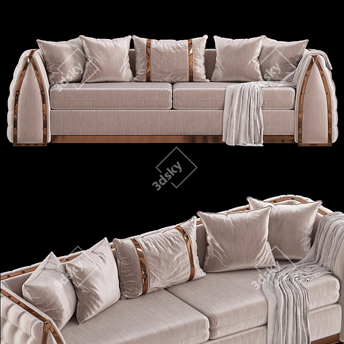 2015 Marinez Metal Sofa Set 3D model image 3