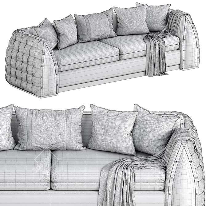 2015 Marinez Metal Sofa Set 3D model image 5