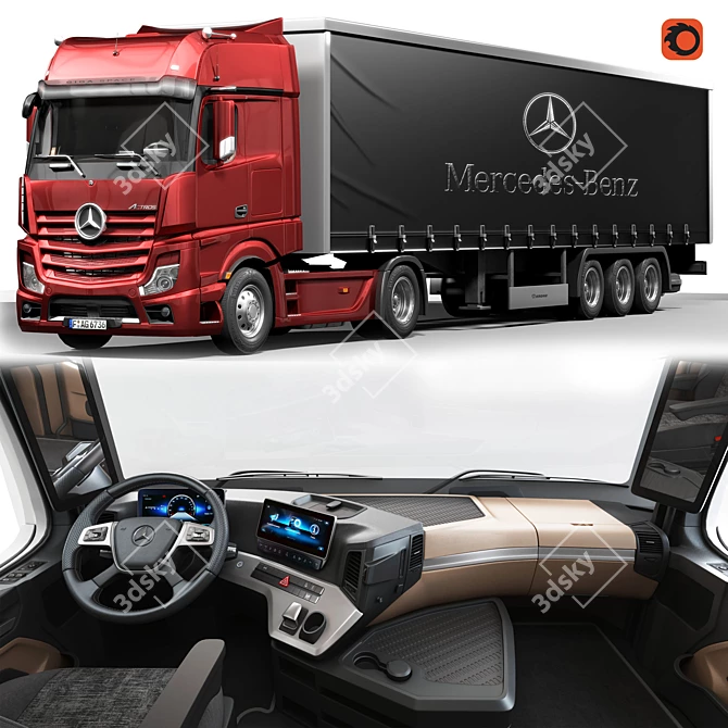 New Actros Model By Farokh 3D model image 1