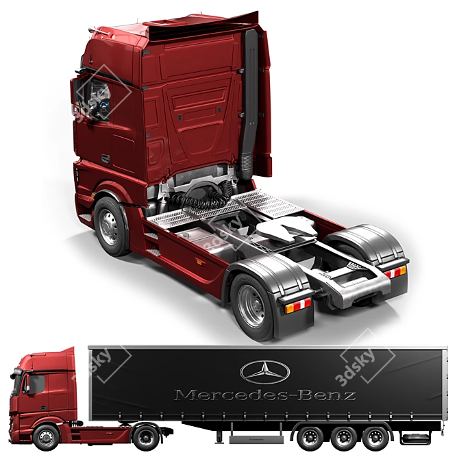 New Actros Model By Farokh 3D model image 4