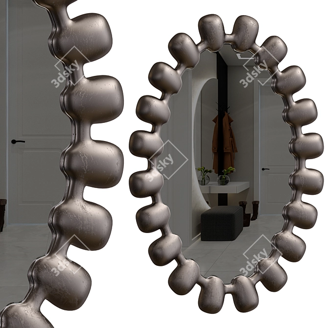 Elliptical Mirror Trio Material 3D model image 2