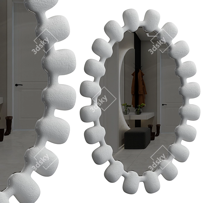 Elliptical Mirror Trio Material 3D model image 3