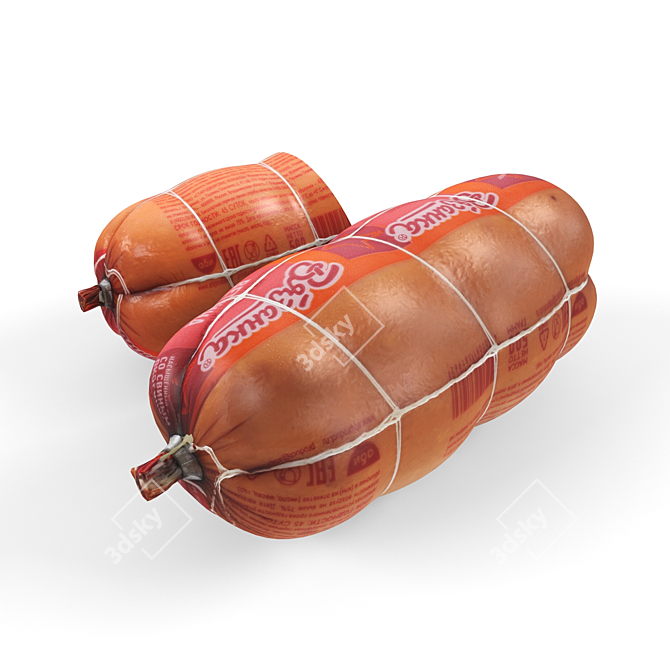 Smoked Ham Bunch 3D model image 3