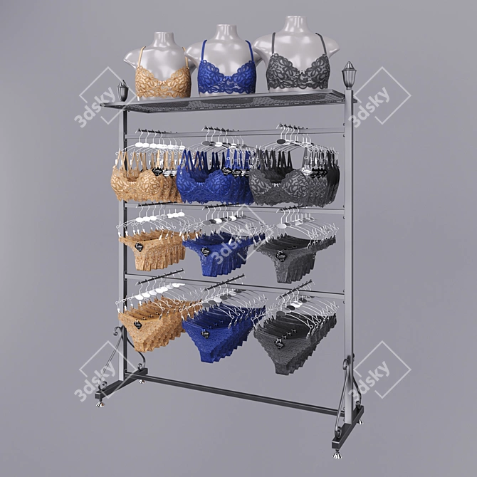 Lingerie Hanger Set: Flexibility & Style 3D model image 2