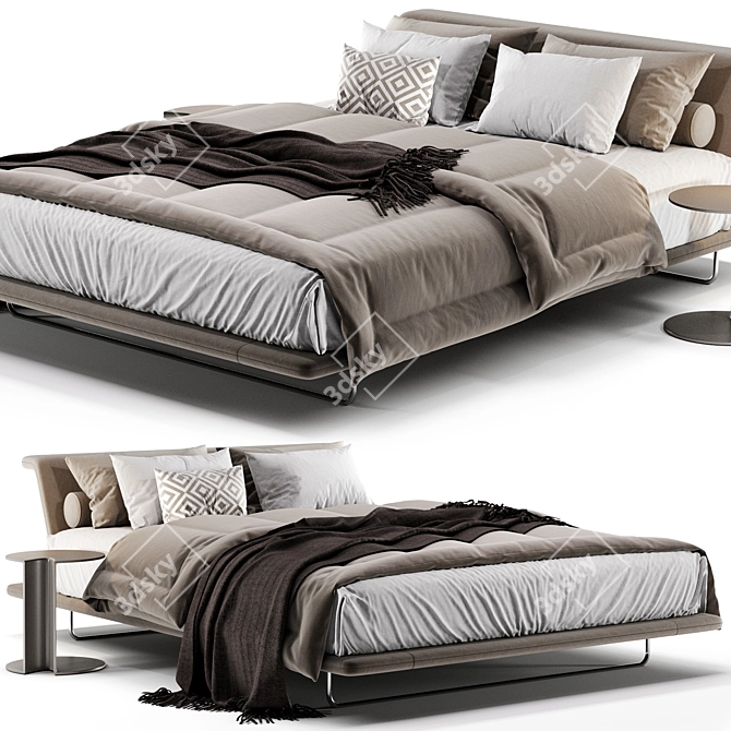 Italian Siena Bed: 3D Model 3D model image 1