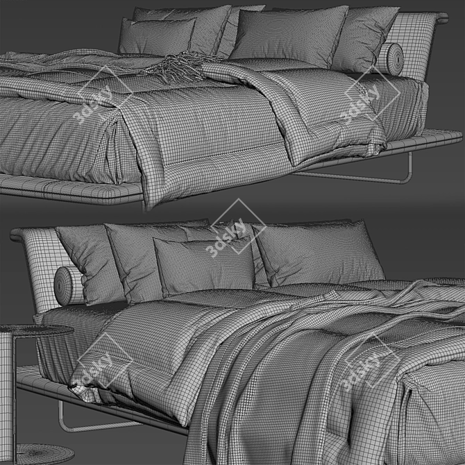 Italian Siena Bed: 3D Model 3D model image 5