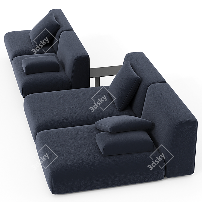 Stylish, Versatile Sofa N1 3D model image 2