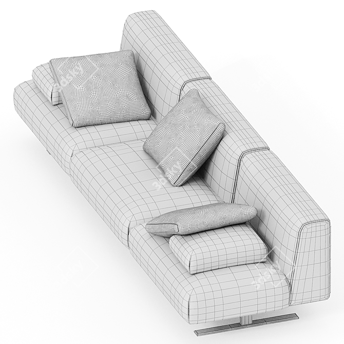 Stylish and Versatile Modular Sofa 3D model image 3