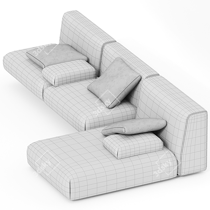 Versatile Paola Lenti Modular Sofa 3D model image 3