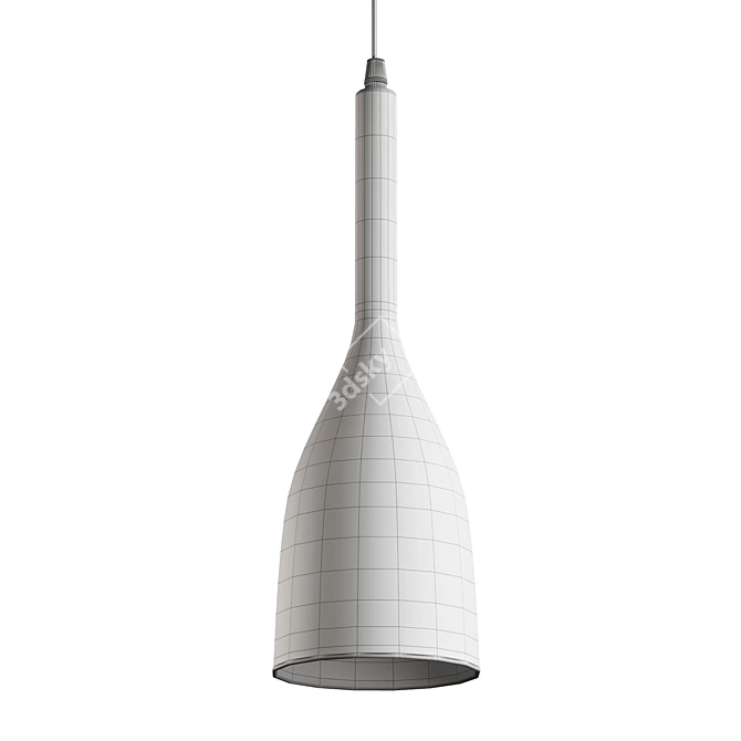 Scandinavian-Inspired Black Pendant Light 3D model image 2