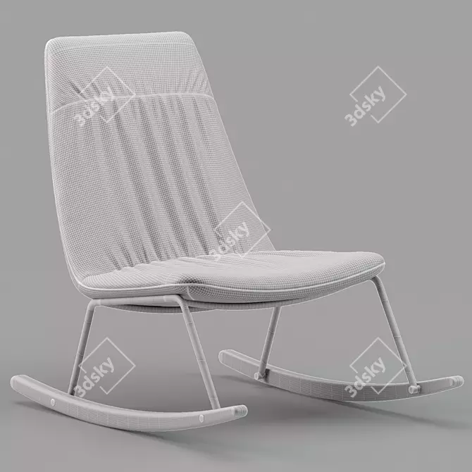 Elegant ANJO Rocking Armchair Design 3D model image 5