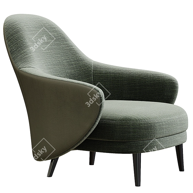 Elegant Gina Armchair by Konyshev 3D model image 3