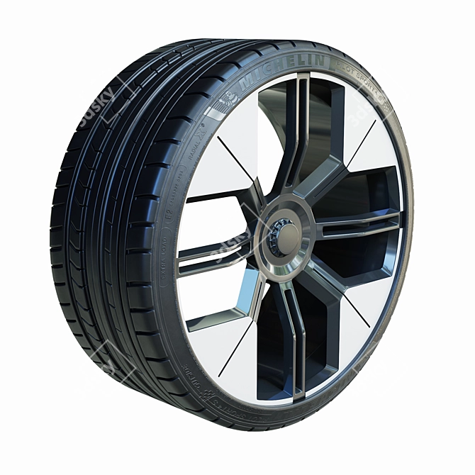 Polestar O2 Wheels, Set of 4 3D model image 1