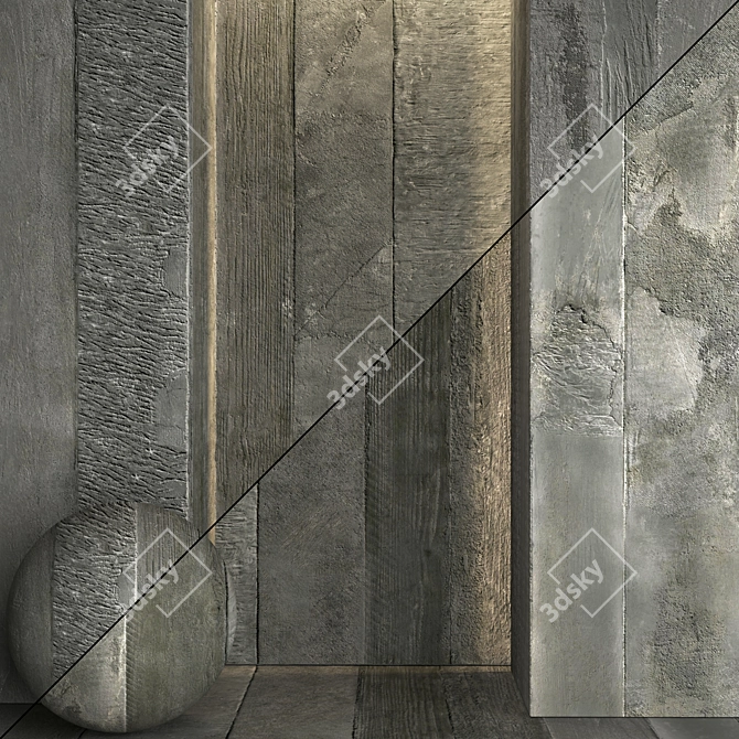 High-Resolution Concrete Texture Pack 3D model image 1