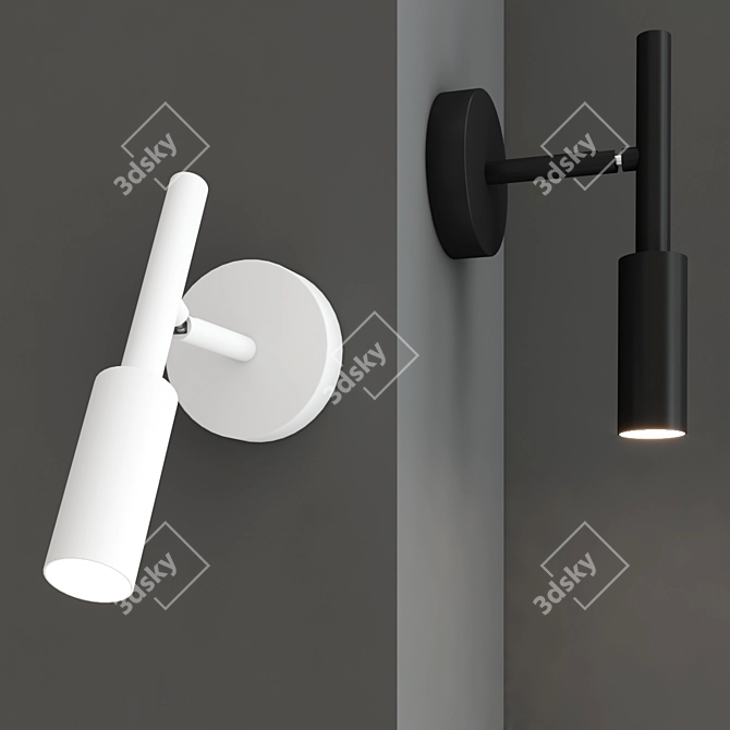  Contemporary Metal Wall Light Fixture 3D model image 2