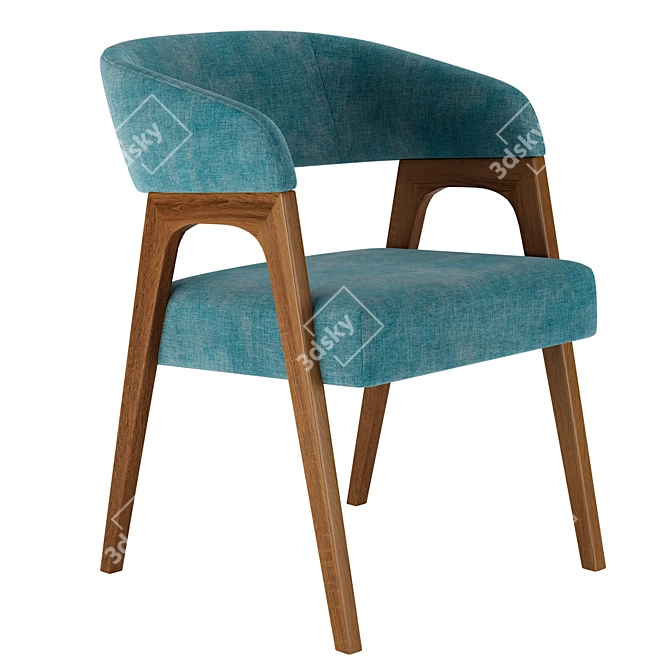 Modern Bern Chair Beige Brown 3D model image 2