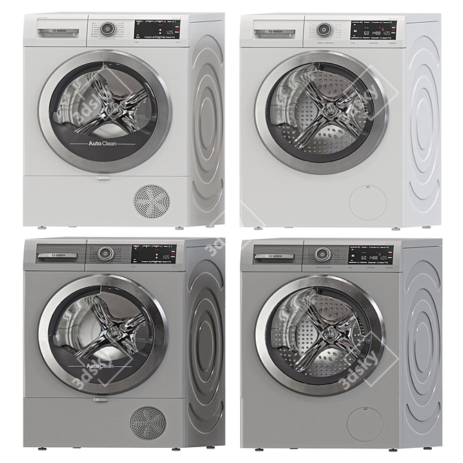 Bosch Washer Dryer Combo White 3D model image 1