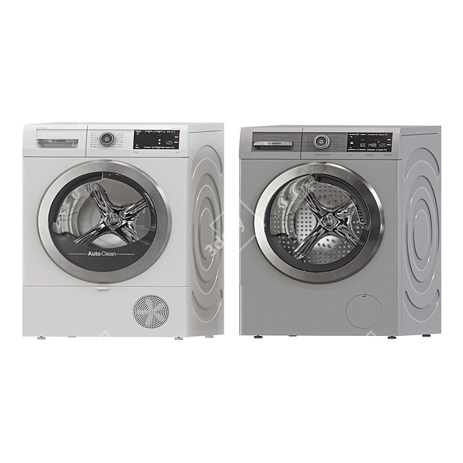 Bosch Washer Dryer Combo White 3D model image 5