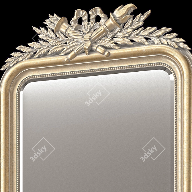 Vintage French Louis Philippe Mirror 3D model image 4