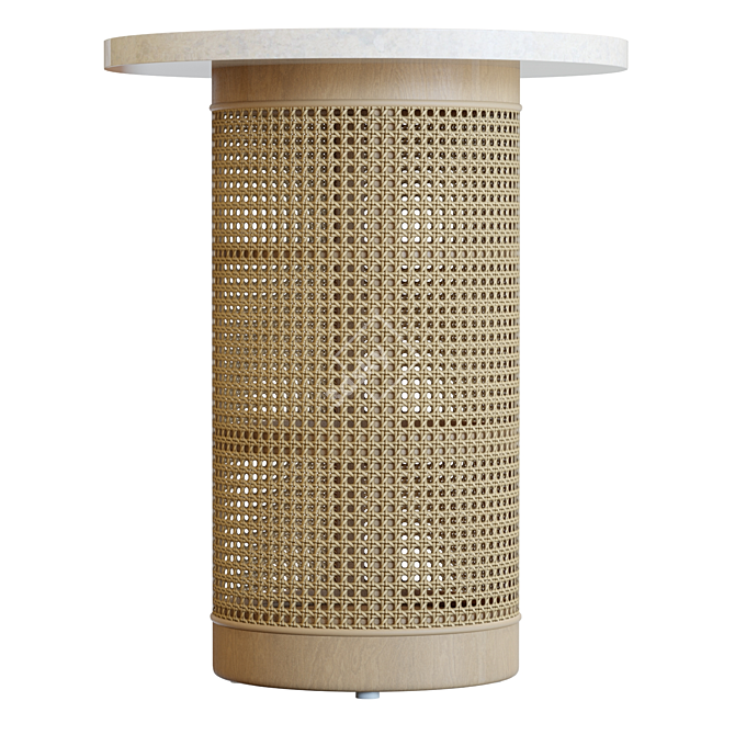 Vernet Travertine End Table Model 3D model image 3