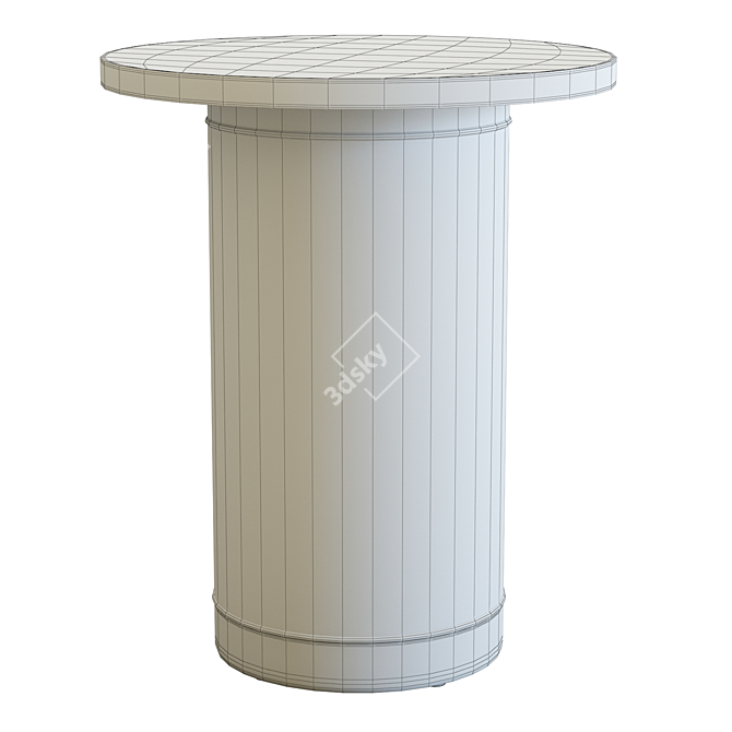 Vernet Travertine End Table Model 3D model image 6