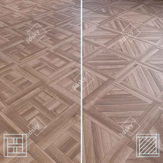 High-Quality Wooden Floor Model 3D model image 1