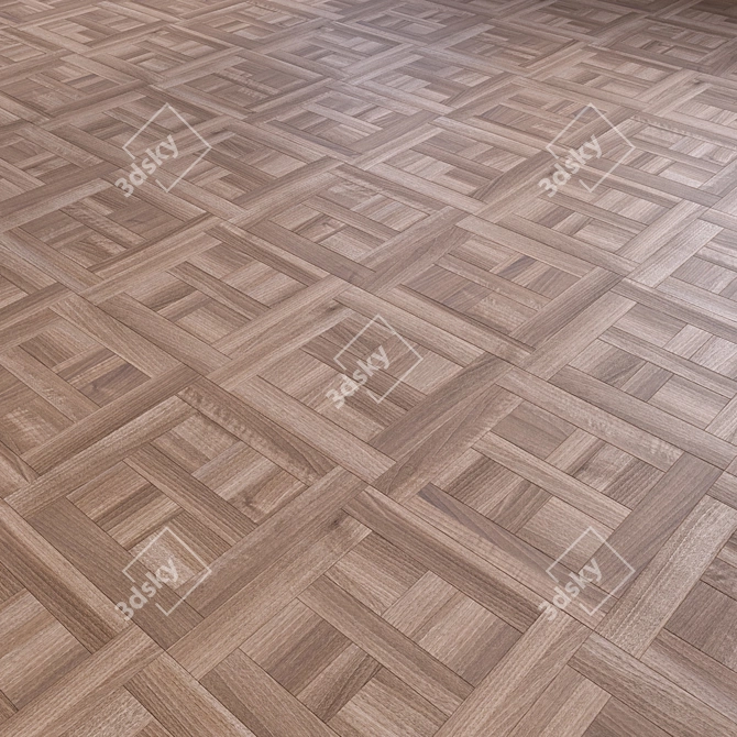 High-Quality Wooden Floor Model 3D model image 2